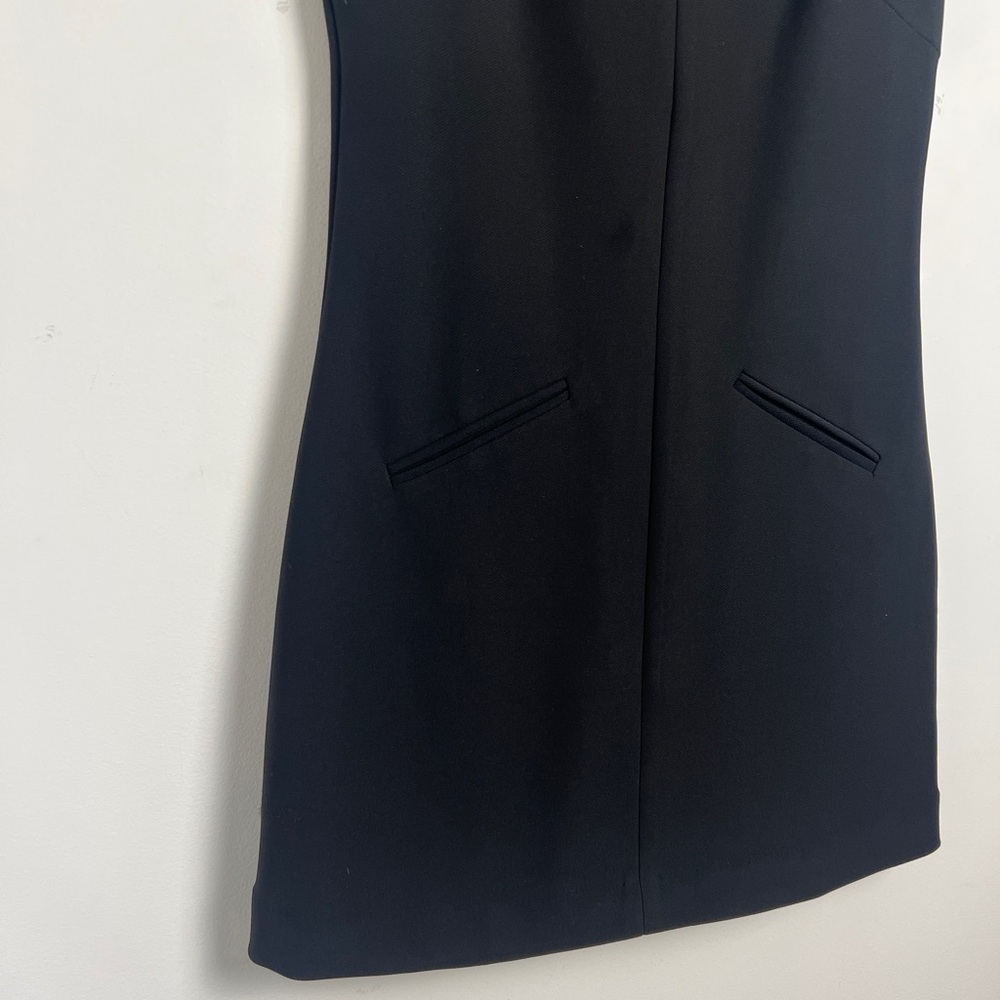 NEW ZARA Women's Medium Black Chic Minimalist Sleeveless Mini Dress - Picture 3 of 13